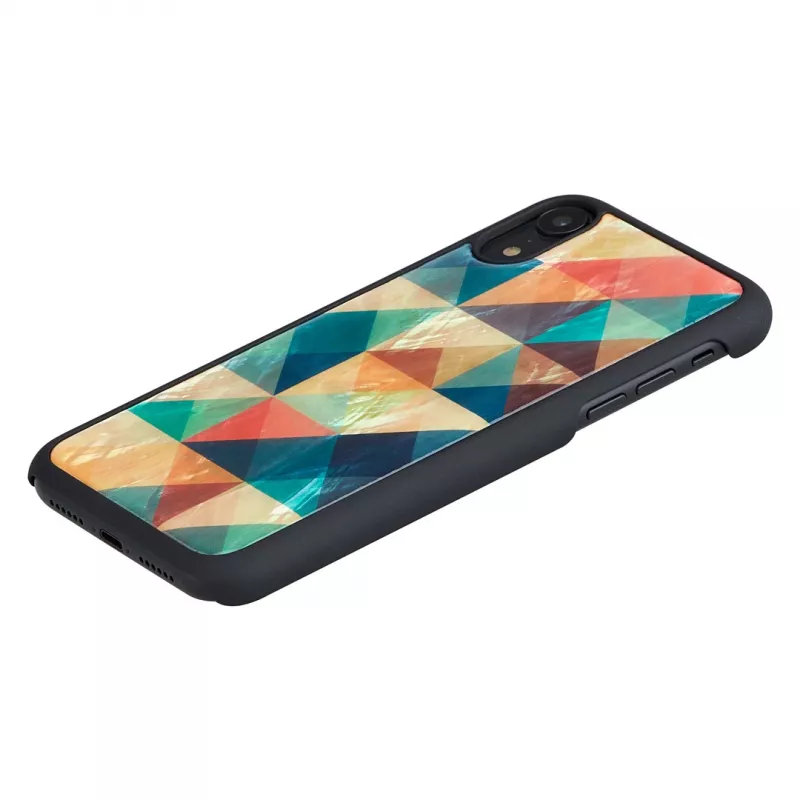 Custodia per smartphone iKins per iPhone XR — Mosaic nero custodia protettiva