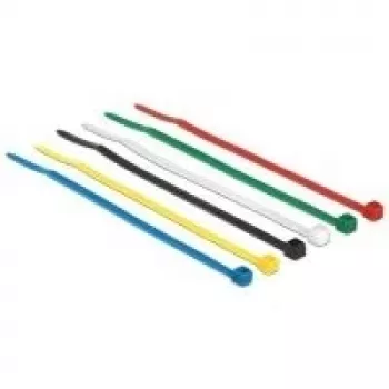 Fascette fermacavi DeLOCK 18627 nylon nero blu verde rosso trasparente giallo 100 pz. 100 mm 2,5 mm