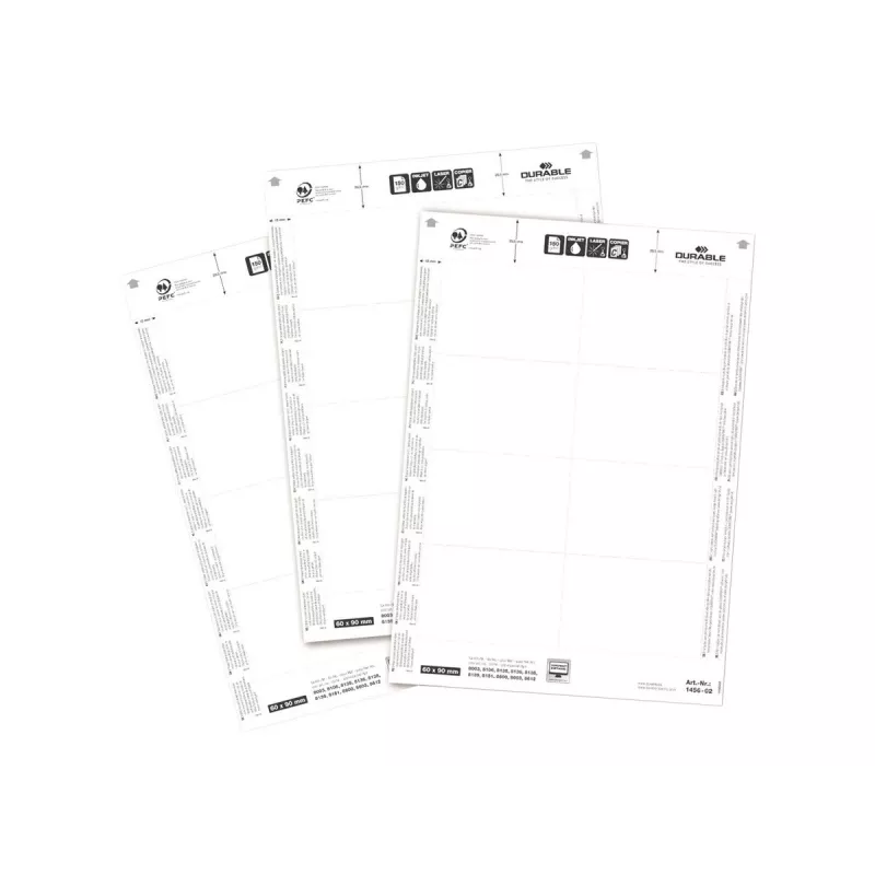 Inserto portanome Durable 1456-02 60x90 mm bianco