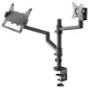 Supporto per monitor WENTRONIC Goobay Deluxe 74417 con braccio per laptop, nero