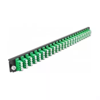 Pannello frontale per scatola di giunzione DeLOCK 19 pollici 43370 24 porte LC quad verde