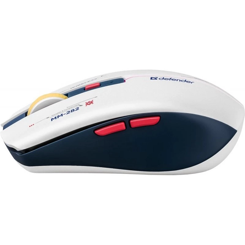 Mouse gaming wireless DEFENDER MM-282 RF — ambidestro, ottico 1800 DPI, 5 tasti, USB, a batteria