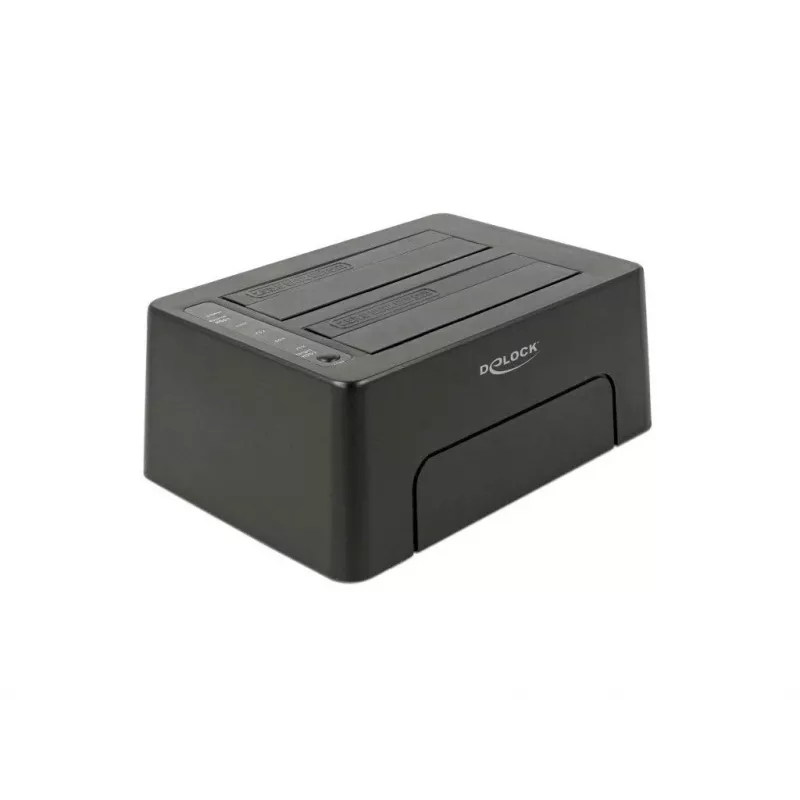 DeLOCK - docking station per HDD vani: 2 - SATA 6Gb/s - 6 Gbit/s - USB 3,1 (Gen 2) - nero (63957)