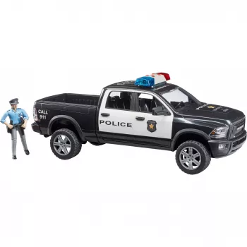 Giocattolo pickup della polizia BRUDER RAM 2500 Police 02505 – modello in scala, veicolo giocattolo