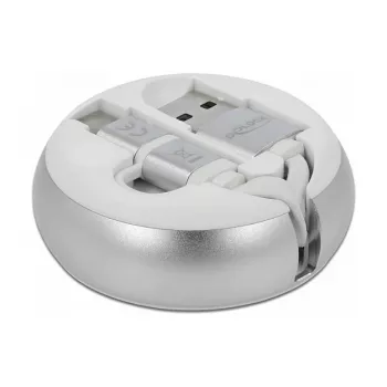 Cavo avvolgibile DeLOCK USB 2.0 2 in 1 Type-A su Micro-B e USB-C™