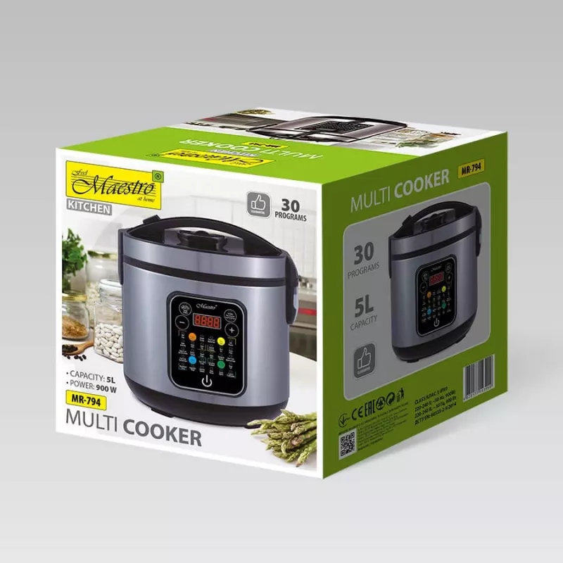 Multicucina Maestro MR-794 5 L 900 W nero, acciaio satinato