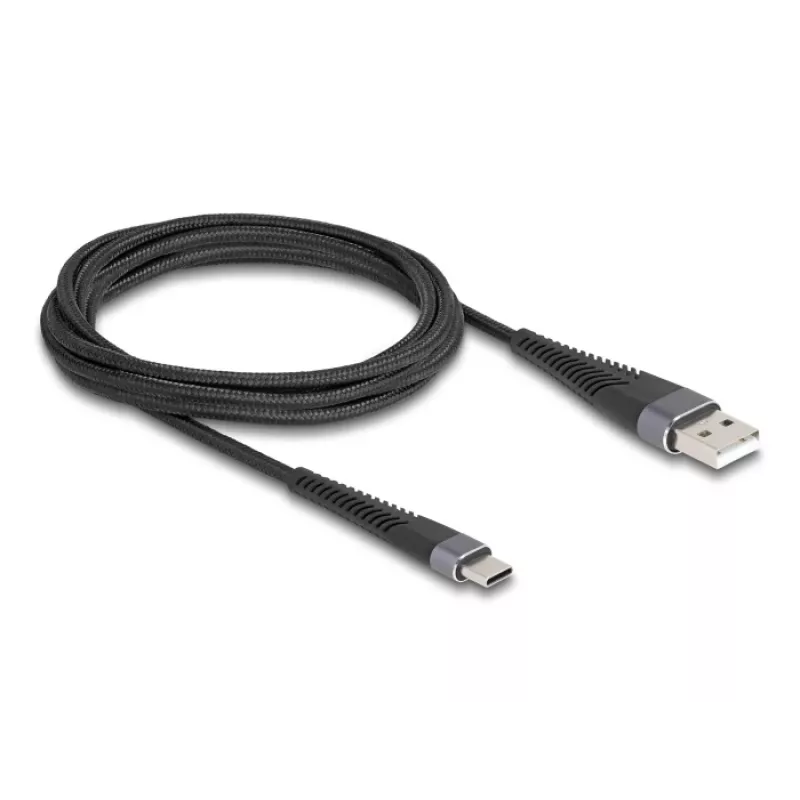 Cavo USB DELOCK USB 2.0 2 m USB A USB C nero 81122