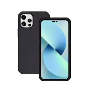 Mobilis SPECTRUM - cover posteriore per cellulare - resistente - riciclata, antimicrobica - Impacthane - nero pieno - per Apple iPhone 14 Pro Max (066031)