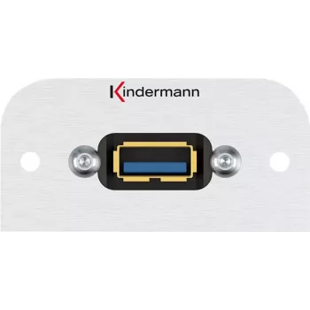 Kindermann Konnect 54 alluminio - faceplate modulare snap-in - USB Type-A (7441000529)