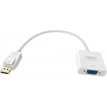 Adattatore cavo video Vision TC-DPVGA 0,22 m VGA DisplayPort bianco