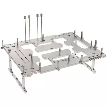 Tavolo a telaio aperto Streacom BC1 V2 argento — supporto ATX, piattaforma di test e montaggio