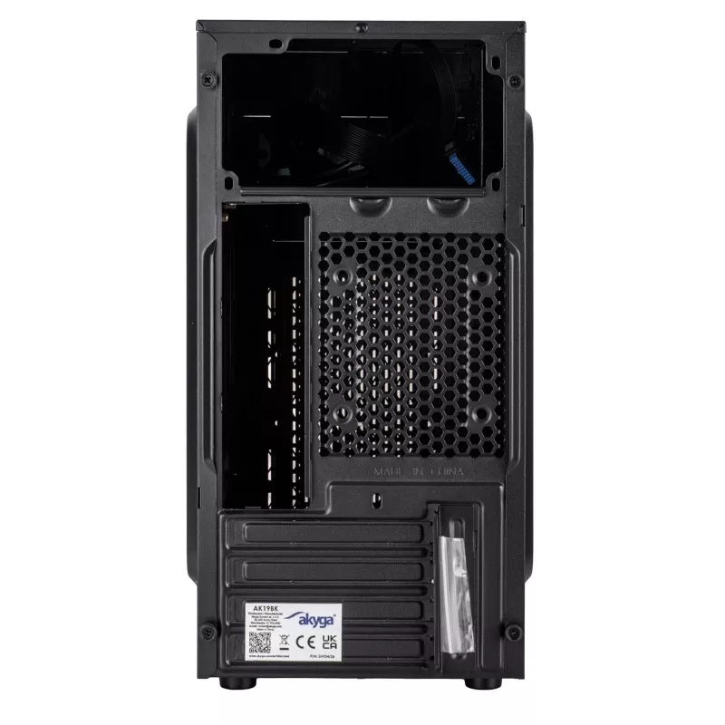 Akyga AK19BK case per PC micro-tower, Micro-ATX / Mini-ITX, USB-C + USB 3.0 + 2x USB 2.0, senza alimentatore, nero