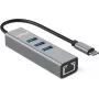 ROLINE adattatore USB Type-C - Gigabit Ethernet + hub 3x - digitale/dati (12.02.1127)