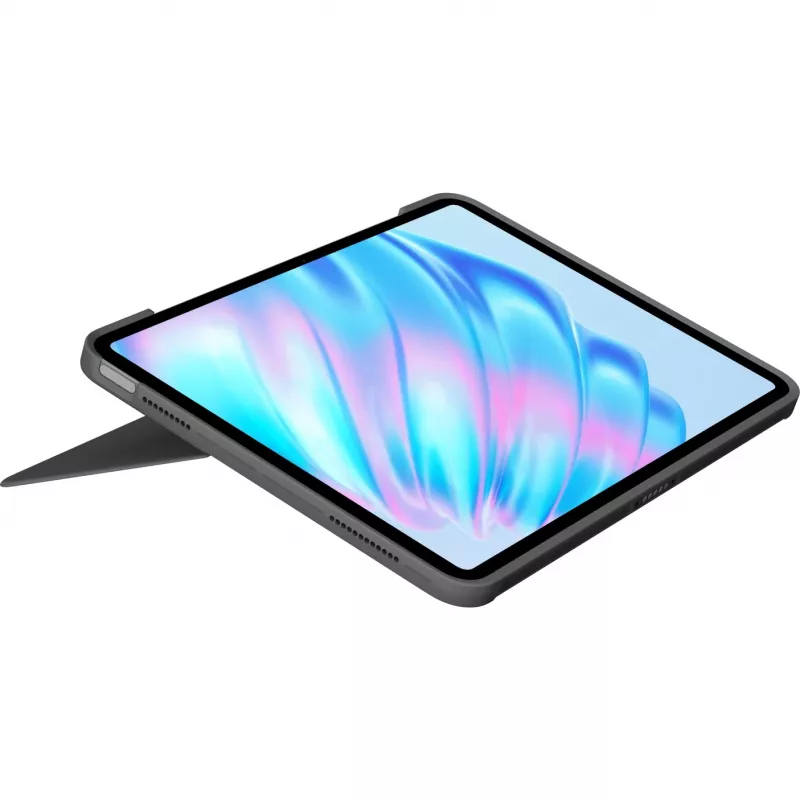 Logitech Combo Touch - tastiera e custodia folio - con trackpad - retroilluminata - Apple Smart connector - QWERTZ - Svizzera - Oxford Gray - per A