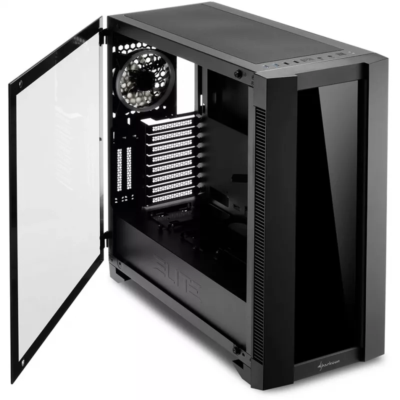 Case PC Sharkoon ELITE SHARK CA200G midi tower nero