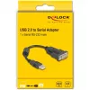 Adattatore DeLOCK USB 2.0 Type-A a seriale RS-232 D-Sub 9 poli connettore maschio 0,25 m