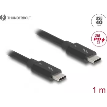 Cavo DeLOCK Thunderbolt 4 40 Gbps PD 3.1 240 W 1 m nero