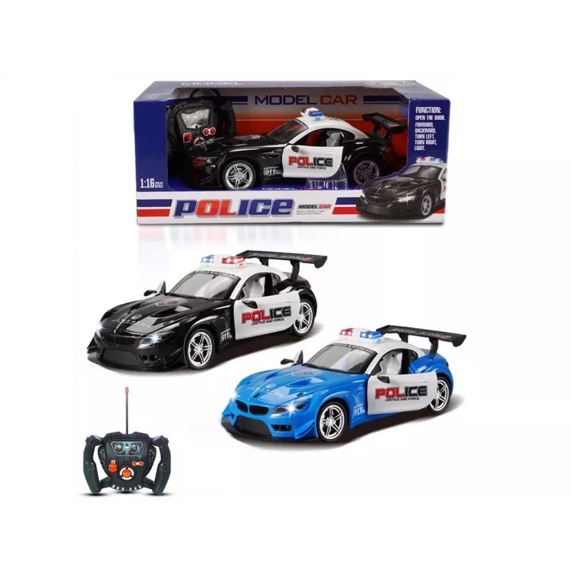 Auto della polizia R/C Madej con luce e porta apribile – modello radiocomandato