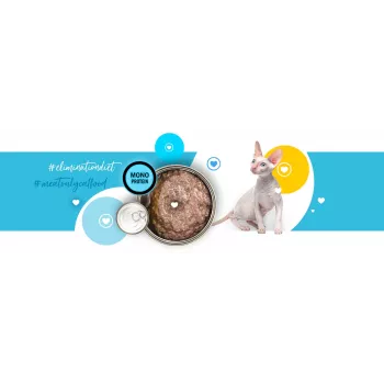 Cibo umido per gatti 3coty anatra 180 g – cibo umido completo senza cereali in scatola per gatti adulti, proteine 15 %, grassi 10 %, umidità 72,8 %