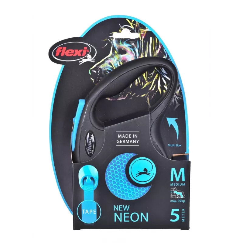 FLEXI New Neon M - guinzaglio retrattile - 5 m