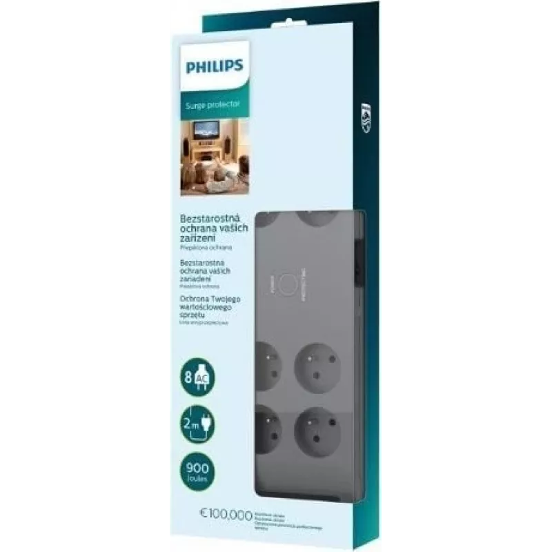 Protezione da sovratensione Philips SPN3180A/60 — 8 prese, cavo 2,0 m