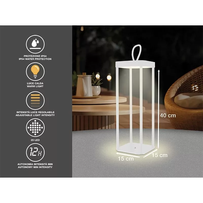 Lanterna ricaricabile Beper P207ILI101 — lanterna LED portatile bianca, a batteria