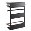 Maclean MC-910 mensola magnetica per frigorifero/lavatrice, nero