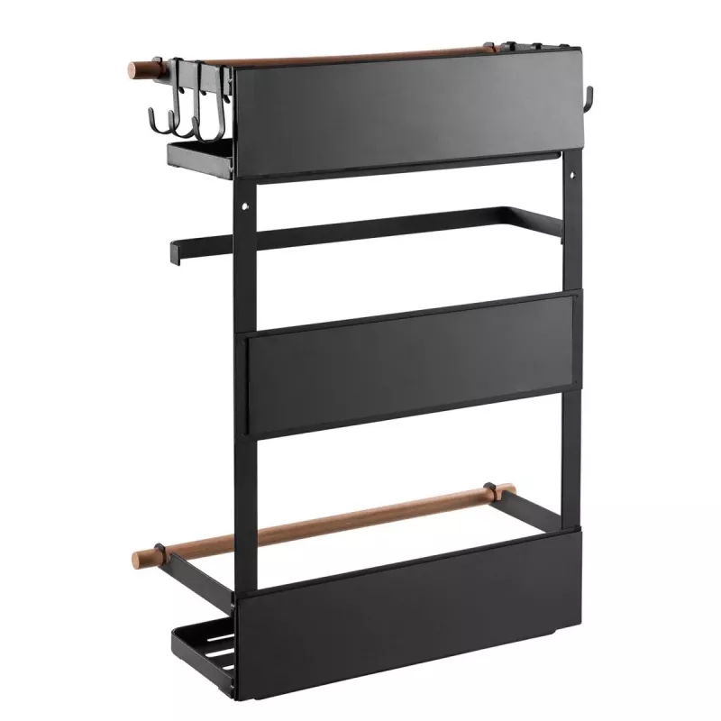 Maclean MC-910 mensola magnetica per frigorifero/lavatrice, nero