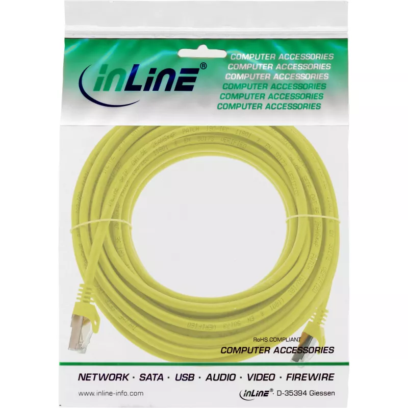 Patch cable SF/UTP Cat.5e giallo 5m InLine