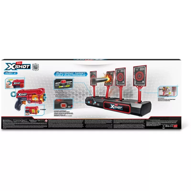 XSHOT bersaglio interattivo e Fury 4 confezione da 2, blaster per freccette