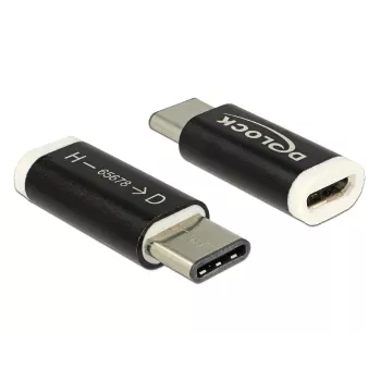 Delock - Adattatore USB - 24 pin USB-C (M) a Micro-USB Type-B (F) - USB 3.1 - nero (65678)