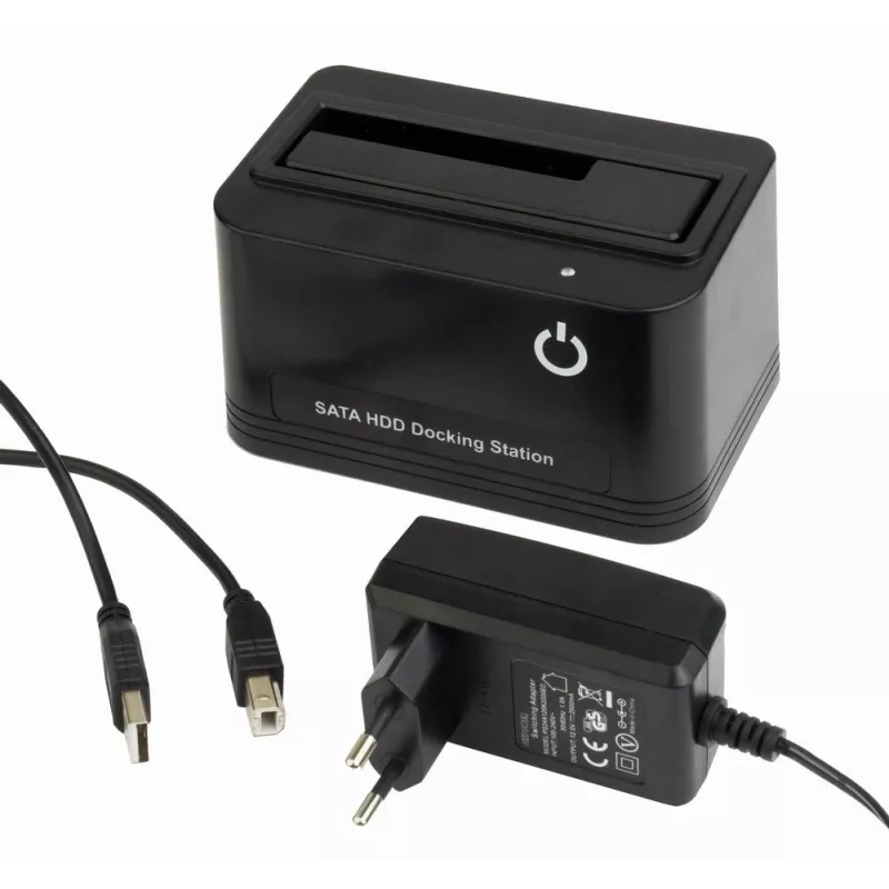 Docking station Gembird HD32-U2S-5 per dischi da 2,5 e 3,5 pollici, USB 2.0 Type-A, nero