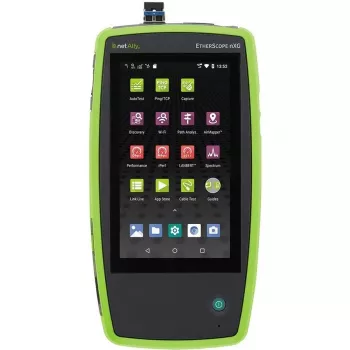 Strumento di test di rete Fluke Networks EtherScope nXG EXG-300 – Wi-Fi tri-band (2,4/5/6 GHz), RJ-45, USB-A/C, a batteria, LCD 5