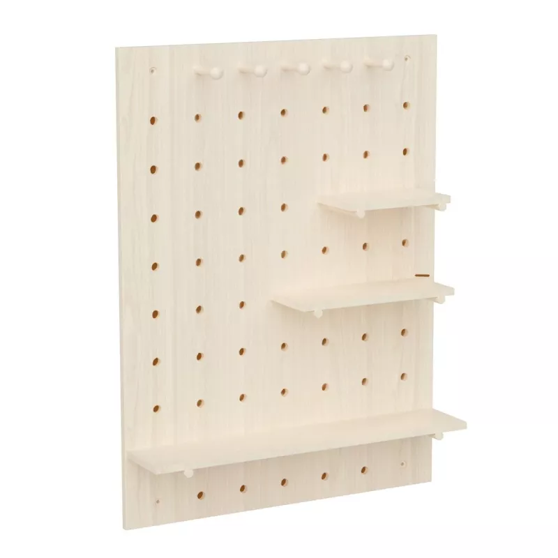 Organizer per cavi MACLEAN MC-131 WD in legno per montaggio da tavolo e a parete, portata max 20 kg