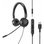 Cuffie PC Renkforce RF-HS-360 USB stereo on ear nero (RF-4737358)