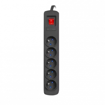 Ciabatta ARMAC R5 — 5 prese, cavo 5 m, nero