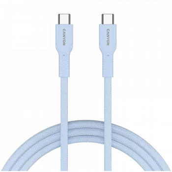 CANYON cavo OnWire 60CL C-C 60W COLOR intrecciato 1m azzurro