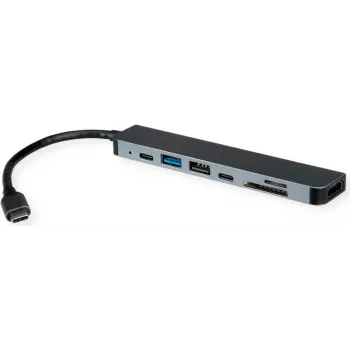 Dock per laptop ROLINE 12021122 USB 3.2 Gen 1 Type-C grigio