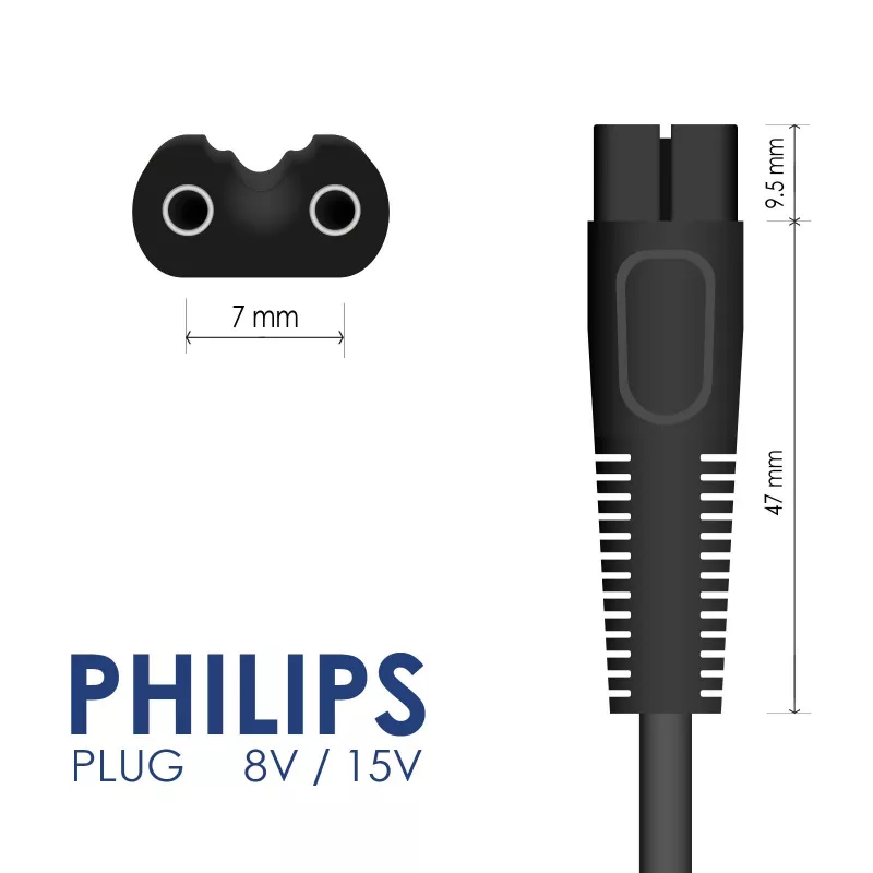 Alimentatore per Philips AquaTouch / Bodygroom Akyga AK-PD-16, 8 V, 100 mA, 0,8 W, 1,2 m