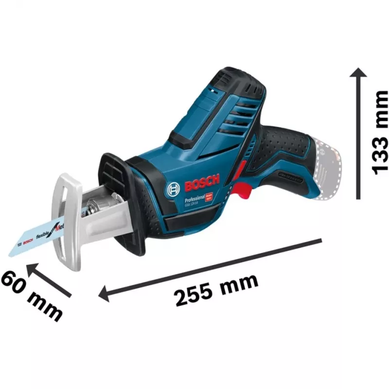 Bosch GSA 12V-14 Professional sega a gattuccio a batteria, 12 V, senza batteria, blu/nero