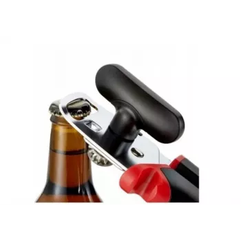 Apribottiglie Tefal K20705, design ergonomico, impugnatura antiscivolo, nero, 464 g, lavabile in lavastoviglie