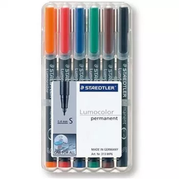 Pennarello permanente Staedtler 313 WP6 nero blu marrone verde arancione rosso