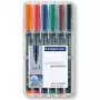 Pennarello permanente Staedtler 313 WP6 nero blu marrone verde arancione rosso