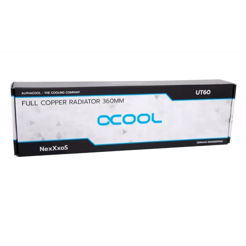 Alphacool NexXxoS UT60 14390 radiatore Dual-Flow interamente in rame, 360 mm, nero
