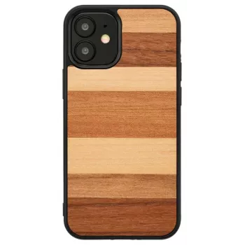 Custodia protettiva per smartphone Man and Wood per iPhone 12 mini – nero