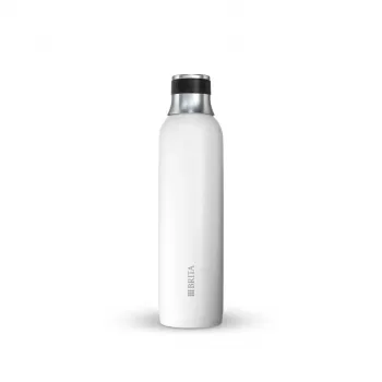 Bottiglia per carbonazione BRITA 1046738 per gasatore d'acqua potabile, acciaio inox, 650 ml, 77 mm Ø, altezza 278 mm