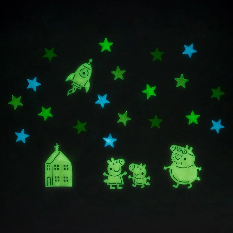 Adesivi da parete Hasbro Peppa Pig PP13870PP Glow in the Dark Stars