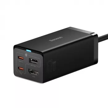 Caricabatterie BASEUS GaN 2x USB-C, USB-A, HDMI 4K, 67W, PPS, PD, QC, USB4