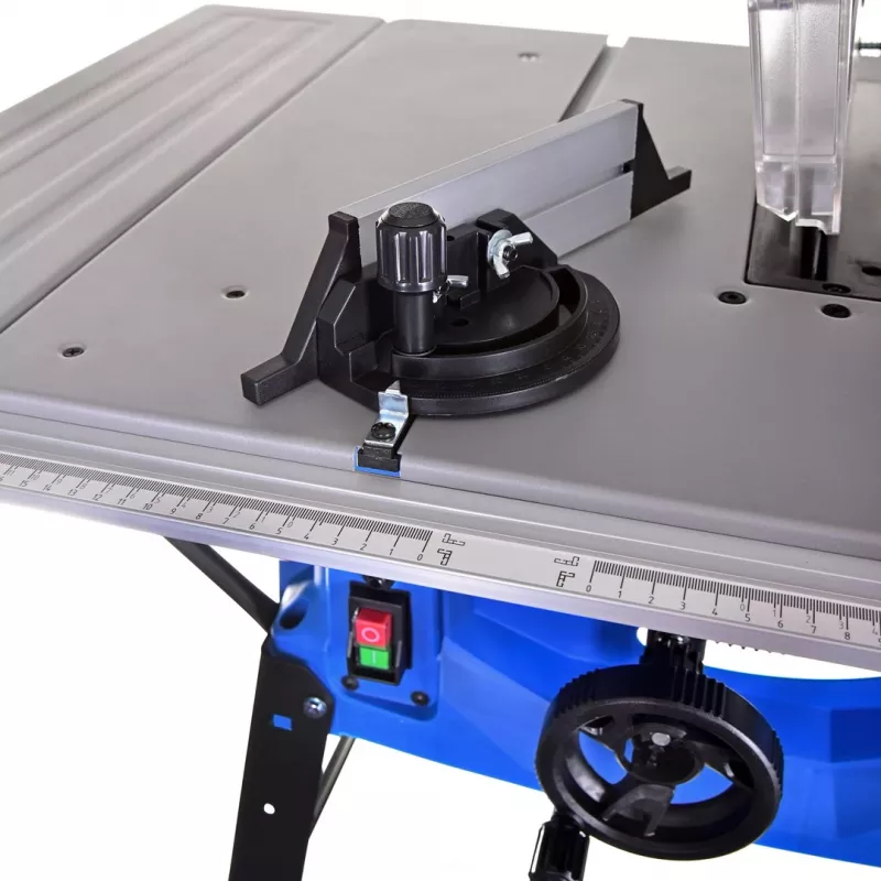 Sega circolare da banco Scheppach HS100S Special Edition — 2000 W, lama 250 mm, profondità di taglio 85 mm, taglio obliquo 0–45°, supporto pieghevole