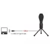 Microfono a condensatore USB con supporto da tavolo - ideale per gaming, Skype e canto